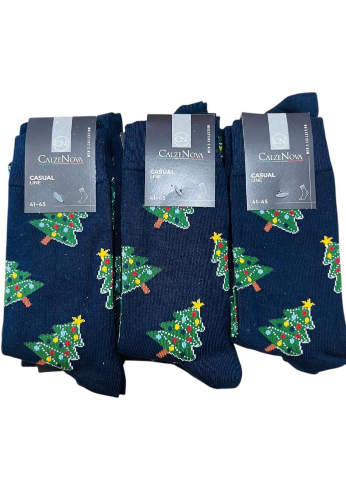 Sosete de Craciun Barbatesti ,Imprimeu Bradut,Engros